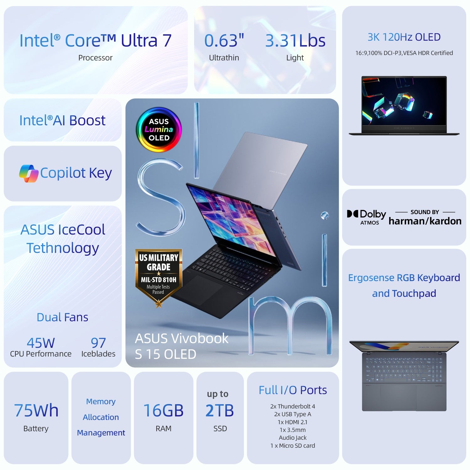 ASUS Vivobook S 15 Laptop, 15.6 ASUS Vivobook S 15 Laptop, 15.6